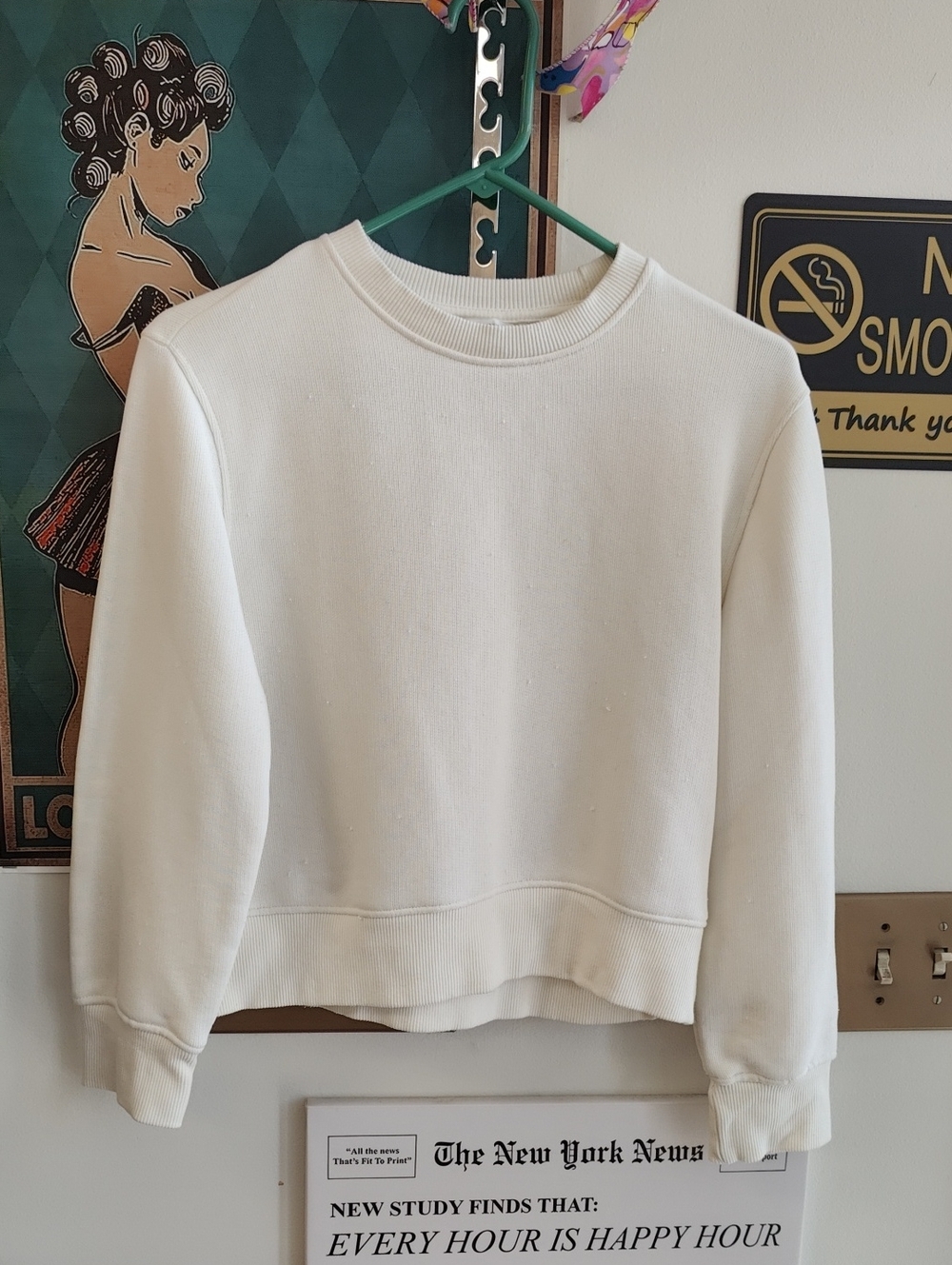 Zara Cream Crewneck Sweatshirt